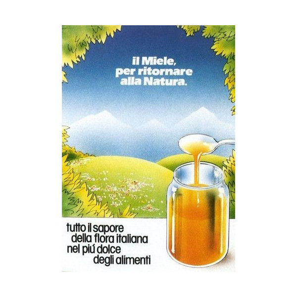 Manifesto 'Il miele per ritornare alla natura' 700x1000 mm