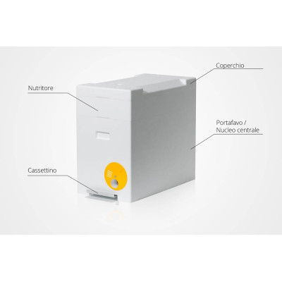 NUTRITORE A COPRIFAVO IN POLISTIROLO,per arnia da fecondazione regine