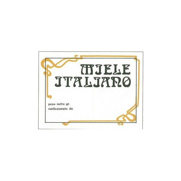 ETICHETTA AUTOADESIVA 'MIELE ITALIANO ' 6X8 CM