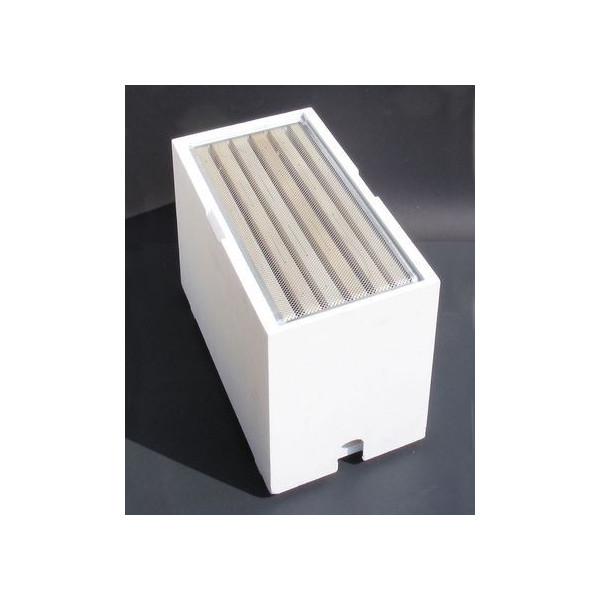 Aeratore in rete con cornice metallica per cassettino a 6 favi