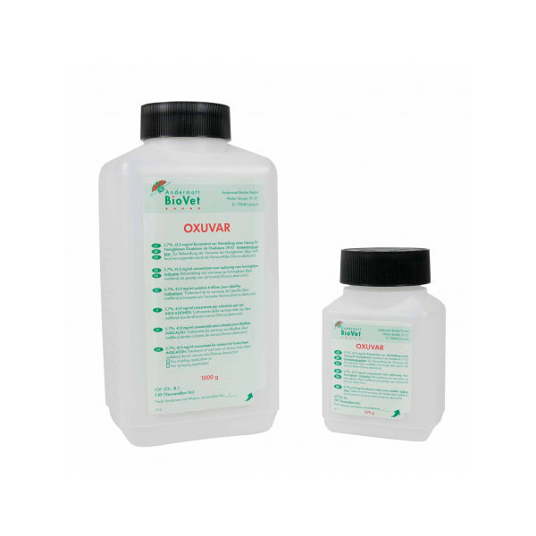 OXUVAR® 5.7% trattamento anti varroa a base di acido ossalico in confezione da 275 gr e 1000 gr