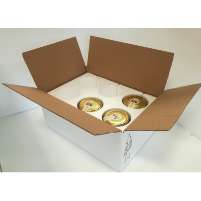 Scatola polistirolo trasporto vasi miele 6 da