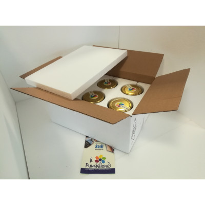 Scatola polistirolo trasporto vasi miele 6 da