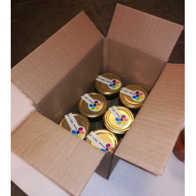 Scatola cartone , per 12 vasetti in vetro da 250 gr.