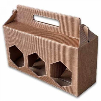 Scatola di cartone cannete' per 3 vasetti da