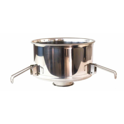 Filtro a tramoggia grande con sacco nylon, per maturatori 50-100 kg, inox